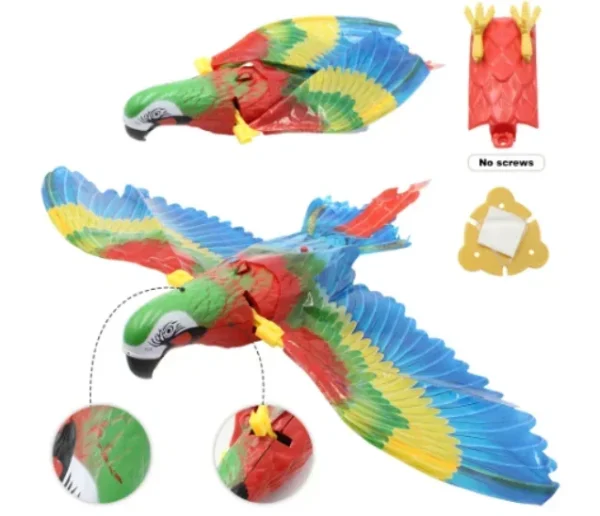 Simulation Bird Interactive Cat Toys Electric Hanging Eagle Flying Bird Cat Teasering Play Cat Stick Scratch Rope Pet Toys - Image 13