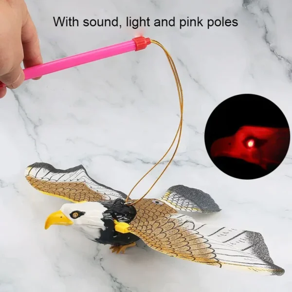 Simulation Bird Interactive Cat Toys Electric Hanging Eagle Flying Bird Cat Teasering Play Cat Stick Scratch Rope Pet Toys - Image 9