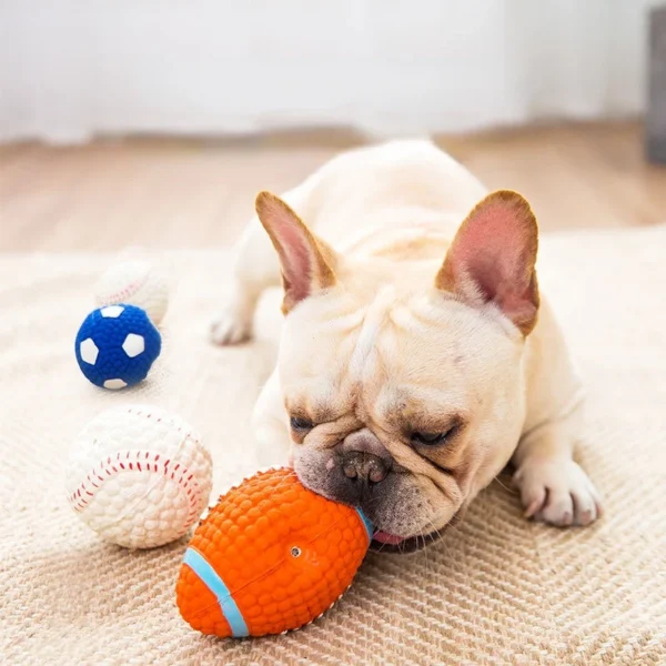 Squeaky Dog Toy Chew Rubber Balls Toy for Small Large Dogs Puppy Interactive Durable Dog Toy Pet Training Dog Accessories - Image 8