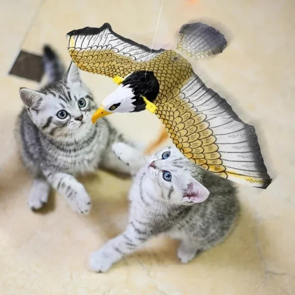 Simulation Bird Interactive Cat Toys Electric Hanging Eagle Flying Bird Cat Teasering Play Cat Stick Scratch Rope Pet Toys - Image 15