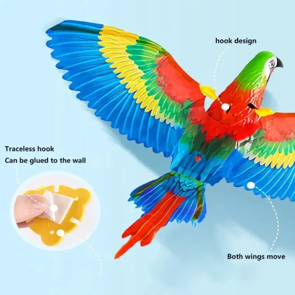 Simulation Bird Interactive Cat Toys Electric Hanging Eagle Flying Bird Cat Teasering Play Cat Stick Scratch Rope Pet Toys - Image 11