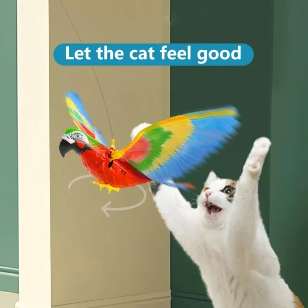 Simulation Bird Interactive Cat Toys Electric Hanging Eagle Flying Bird Cat Teasering Play Cat Stick Scratch Rope Pet Toys - Image 10